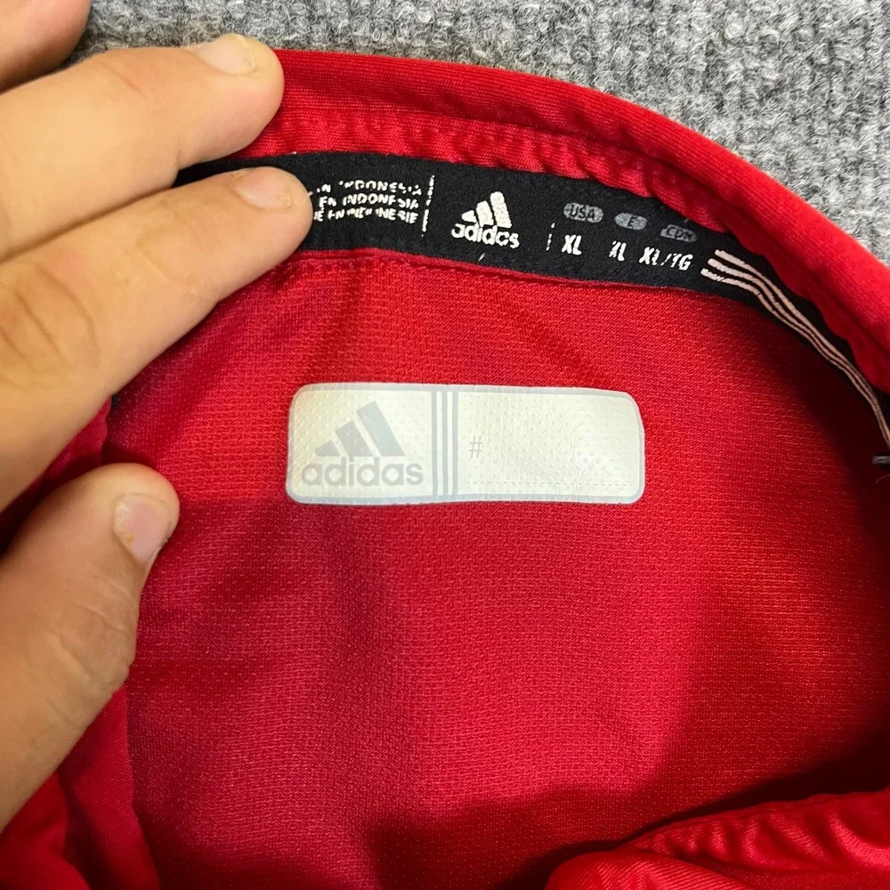 Adidas Polo Mens Size XL Red Climacool Athletic Short Sleeve Golf Shirt